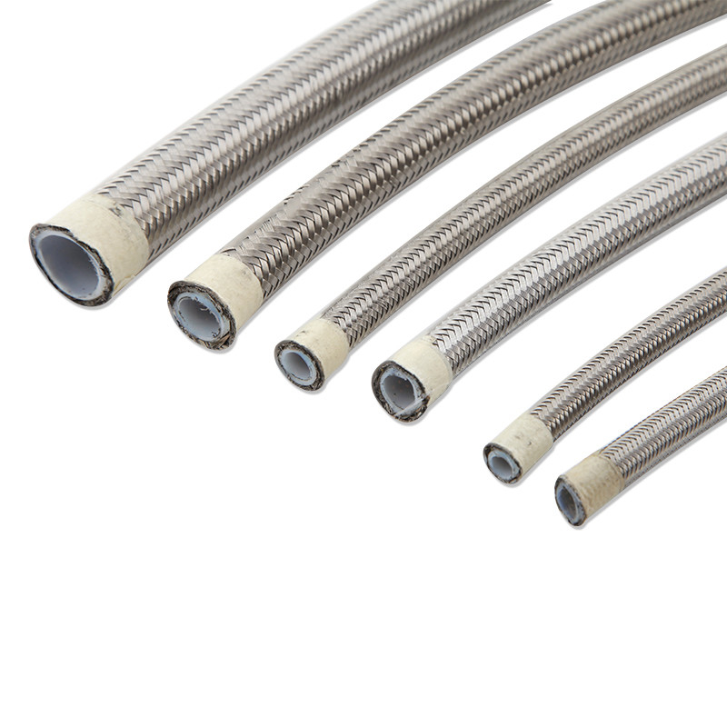 Vòng ống PTFE áp suất cao với một lớp thép không gỉ đan xen cho vận chuyển và thủy lực di động