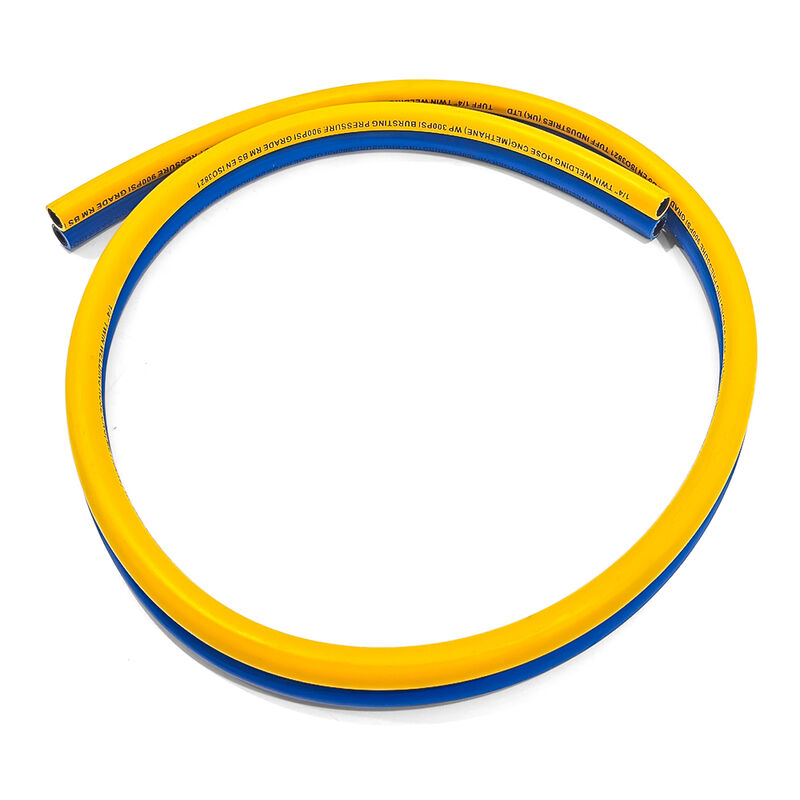 Ống hàn đôi chịu tải nặng với lớp gia cố bện sợi và chứng nhận EN ISO 3821 cho ứng dụng Oxy Acetylene