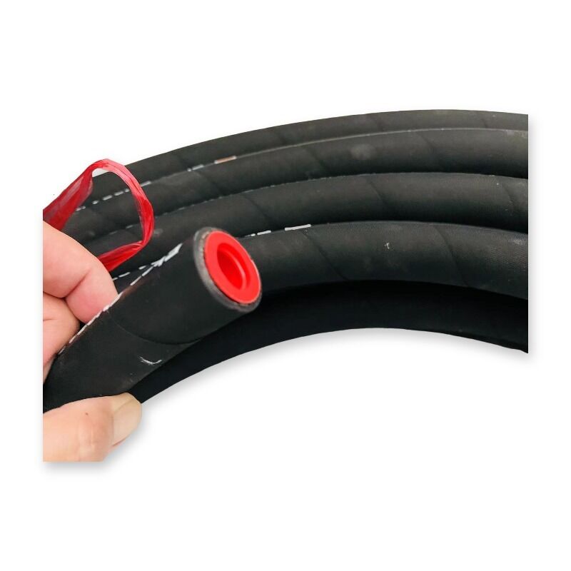 EN 854 2TE Ống cao su thủy lực gia cố dệt may với nắp chống dầu và thời tiết và chiều dài tùy chỉnh